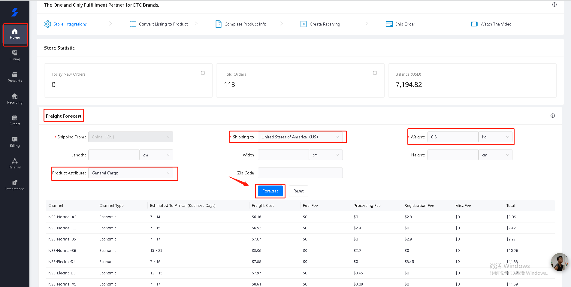 How is my Shipping Fee calculated?